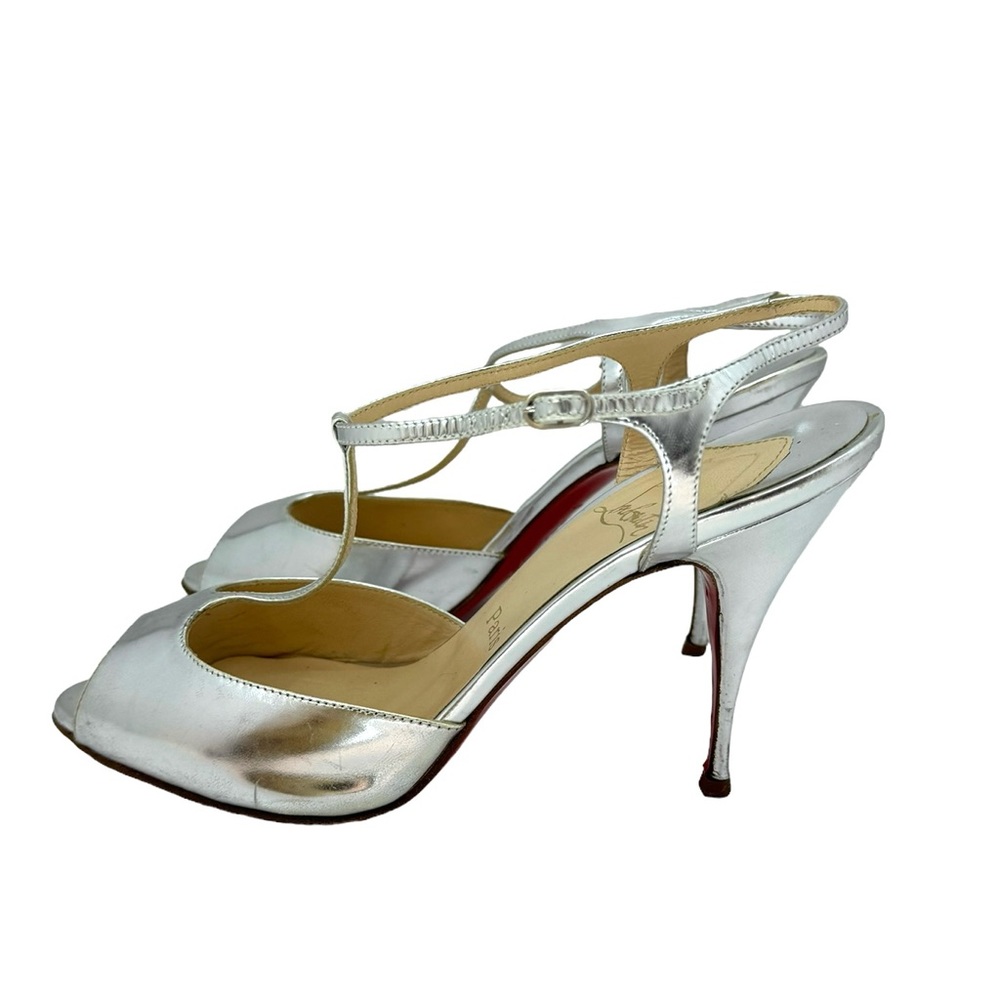 Christian Louboutin Ernesta 120 Sandals EU 39 US 9 Silver High Heels Platform